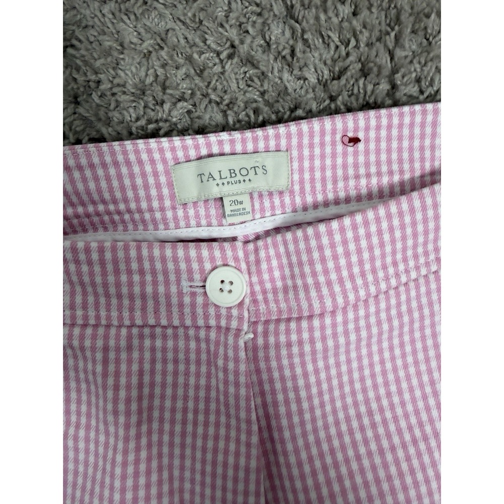 Women's Talbots Shorts Pink Gingham Bermuda Size 20W